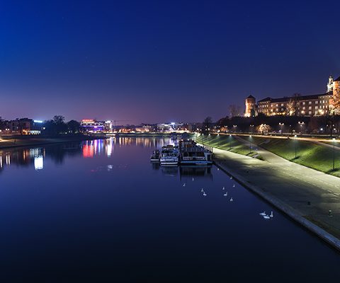 Новогодний Краков: Город Ночью